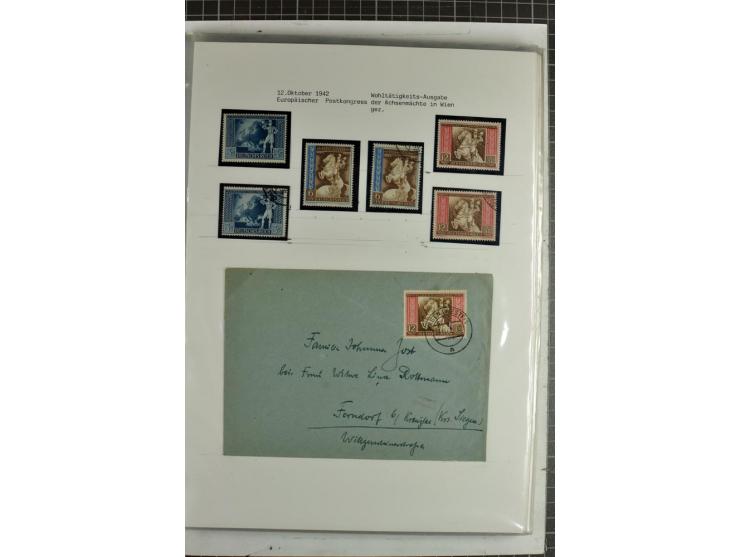 1923/45, meist gestempelte und postfrische Sammlung mit sehr vielen Briefen und Karten, dabei bessere und kpl. Ausgaben, bess
