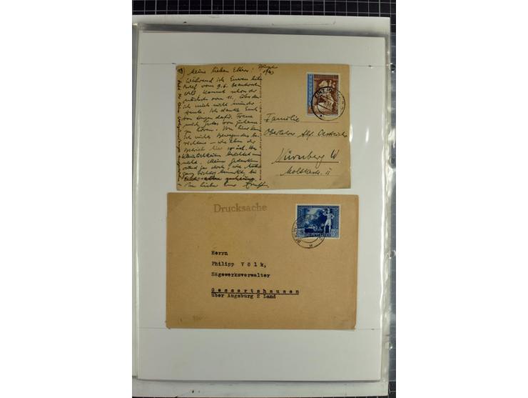 1923/45, meist gestempelte und postfrische Sammlung mit sehr vielen Briefen und Karten, dabei bessere und kpl. Ausgaben, bess