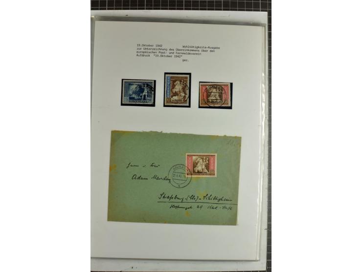 1923/45, meist gestempelte und postfrische Sammlung mit sehr vielen Briefen und Karten, dabei bessere und kpl. Ausgaben, bess
