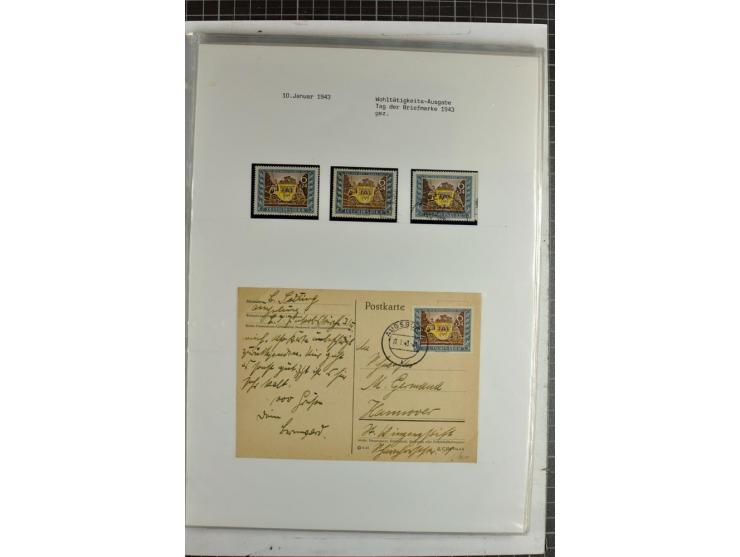 1923/45, meist gestempelte und postfrische Sammlung mit sehr vielen Briefen und Karten, dabei bessere und kpl. Ausgaben, bess