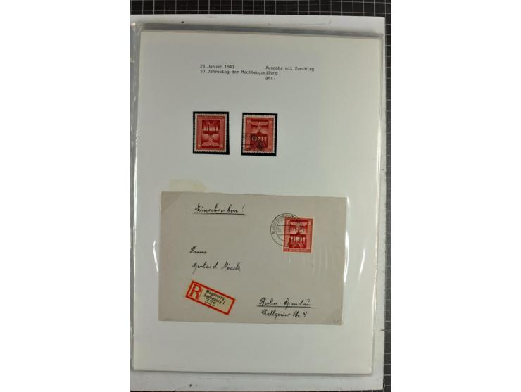 1923/45, meist gestempelte und postfrische Sammlung mit sehr vielen Briefen und Karten, dabei bessere und kpl. Ausgaben, bess