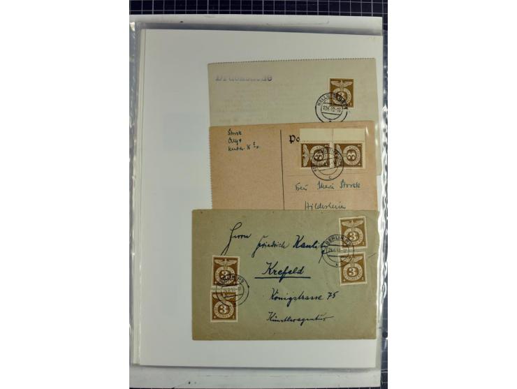 1923/45, meist gestempelte und postfrische Sammlung mit sehr vielen Briefen und Karten, dabei bessere und kpl. Ausgaben, bess