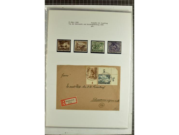 1923/45, meist gestempelte und postfrische Sammlung mit sehr vielen Briefen und Karten, dabei bessere und kpl. Ausgaben, bess