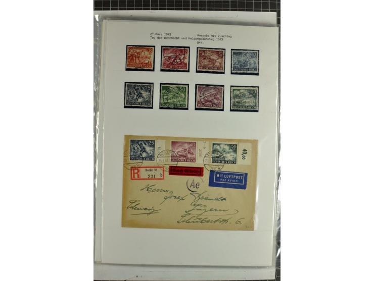 1923/45, meist gestempelte und postfrische Sammlung mit sehr vielen Briefen und Karten, dabei bessere und kpl. Ausgaben, bess