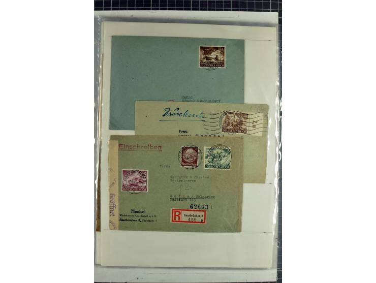 1923/45, meist gestempelte und postfrische Sammlung mit sehr vielen Briefen und Karten, dabei bessere und kpl. Ausgaben, bess