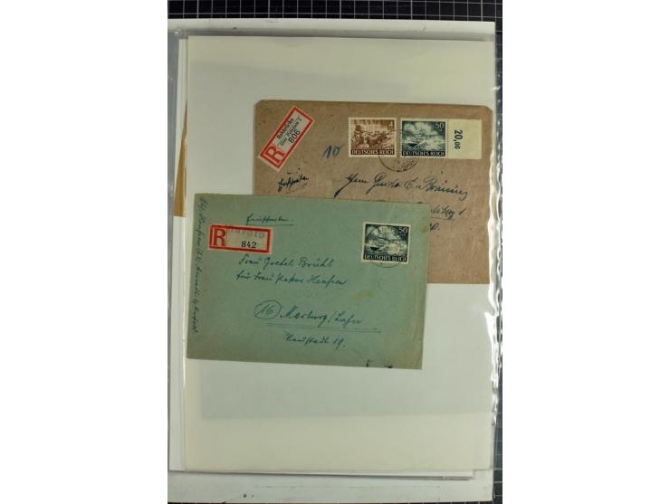 1923/45, meist gestempelte und postfrische Sammlung mit sehr vielen Briefen und Karten, dabei bessere und kpl. Ausgaben, bess