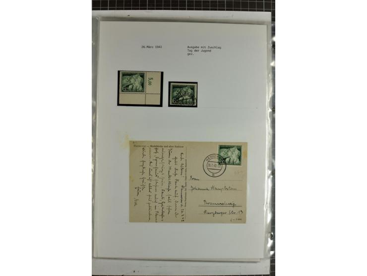1923/45, meist gestempelte und postfrische Sammlung mit sehr vielen Briefen und Karten, dabei bessere und kpl. Ausgaben, bess