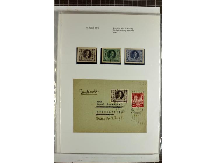1923/45, meist gestempelte und postfrische Sammlung mit sehr vielen Briefen und Karten, dabei bessere und kpl. Ausgaben, bess