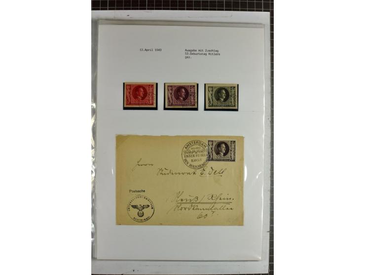 1923/45, meist gestempelte und postfrische Sammlung mit sehr vielen Briefen und Karten, dabei bessere und kpl. Ausgaben, bess