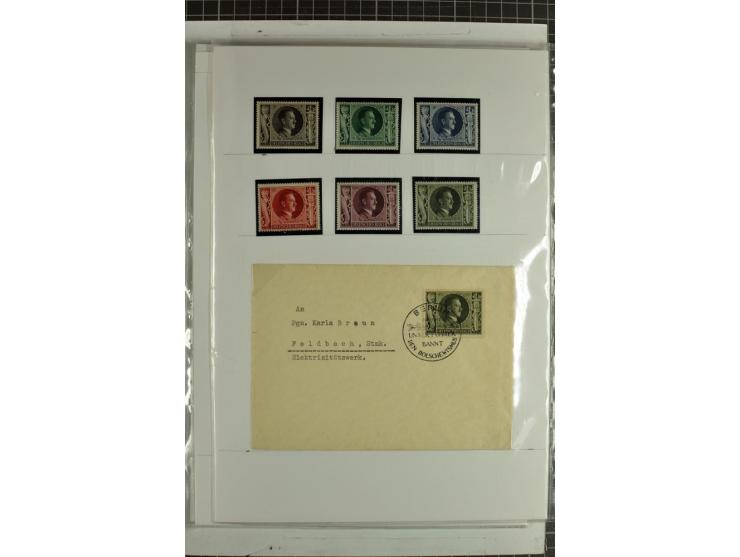 1923/45, meist gestempelte und postfrische Sammlung mit sehr vielen Briefen und Karten, dabei bessere und kpl. Ausgaben, bess