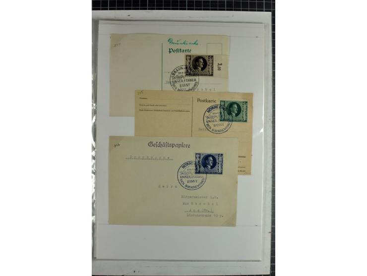 1923/45, meist gestempelte und postfrische Sammlung mit sehr vielen Briefen und Karten, dabei bessere und kpl. Ausgaben, bess