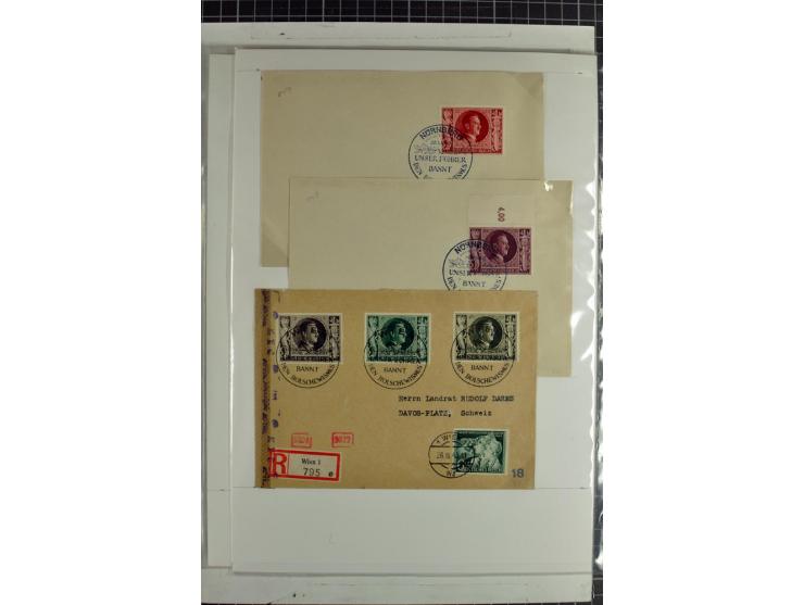 1923/45, meist gestempelte und postfrische Sammlung mit sehr vielen Briefen und Karten, dabei bessere und kpl. Ausgaben, bess