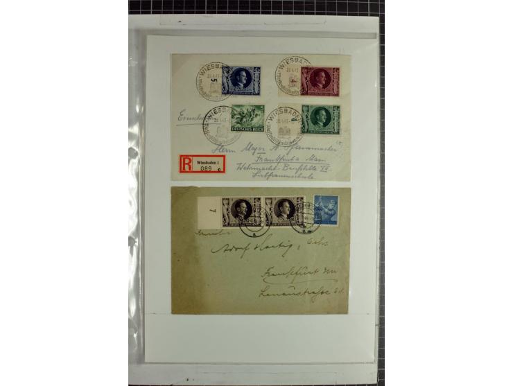 1923/45, meist gestempelte und postfrische Sammlung mit sehr vielen Briefen und Karten, dabei bessere und kpl. Ausgaben, bess