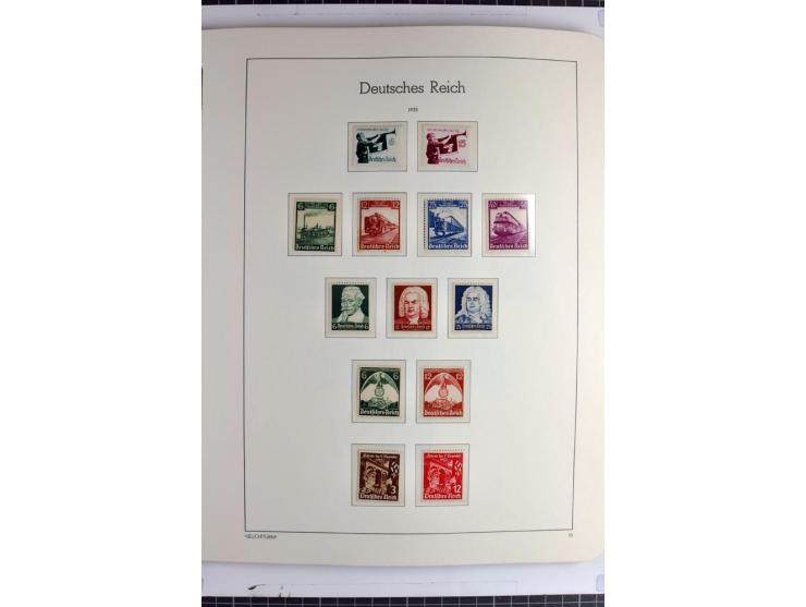 1933/45 postfrische Sammlung, einige wenige ungebraucht, in den Hauptnummern kpl. mit Chicagofahrt, allen Blocks und Dienst