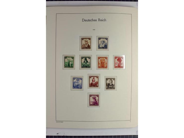 1933/45 postfrische Sammlung, einige wenige ungebraucht, in den Hauptnummern kpl. mit Chicagofahrt, allen Blocks und Dienst