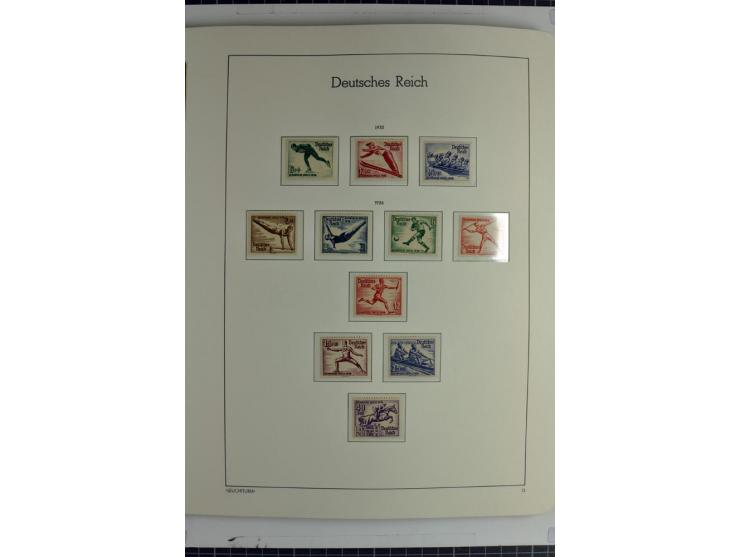 1933/45 postfrische Sammlung, einige wenige ungebraucht, in den Hauptnummern kpl. mit Chicagofahrt, allen Blocks und Dienst