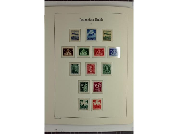 1933/45 postfrische Sammlung, einige wenige ungebraucht, in den Hauptnummern kpl. mit Chicagofahrt, allen Blocks und Dienst