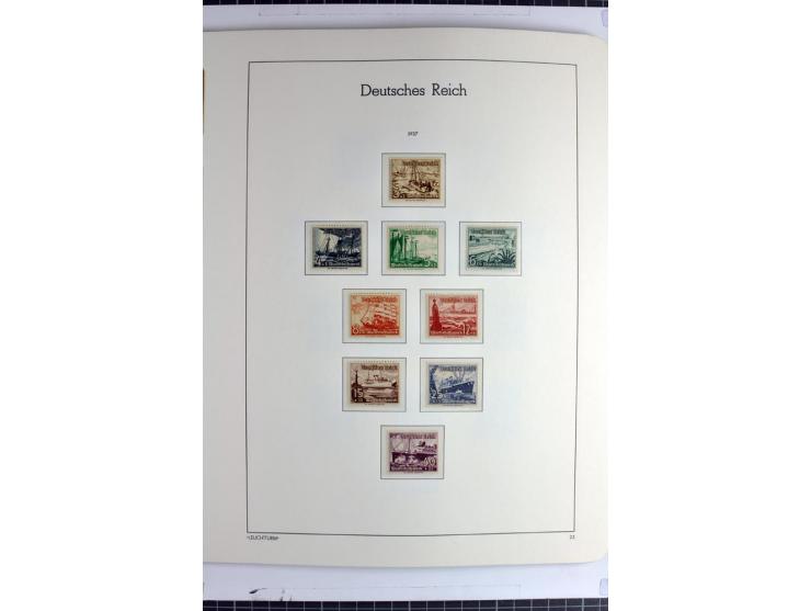 1933/45 postfrische Sammlung, einige wenige ungebraucht, in den Hauptnummern kpl. mit Chicagofahrt, allen Blocks und Dienst