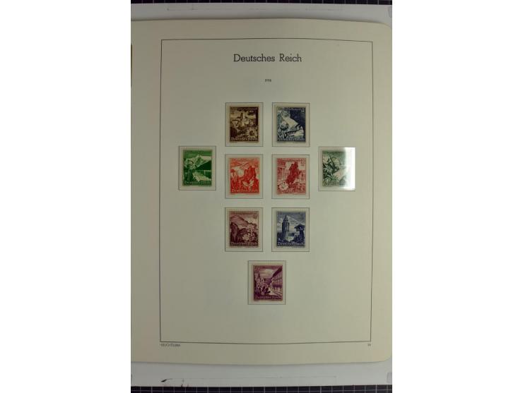1933/45 postfrische Sammlung, einige wenige ungebraucht, in den Hauptnummern kpl. mit Chicagofahrt, allen Blocks und Dienst