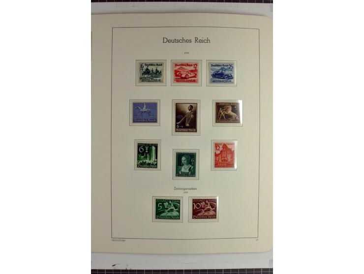 1933/45 postfrische Sammlung, einige wenige ungebraucht, in den Hauptnummern kpl. mit Chicagofahrt, allen Blocks und Dienst