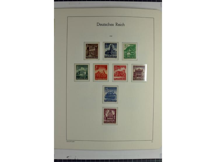 1933/45 postfrische Sammlung, einige wenige ungebraucht, in den Hauptnummern kpl. mit Chicagofahrt, allen Blocks und Dienst