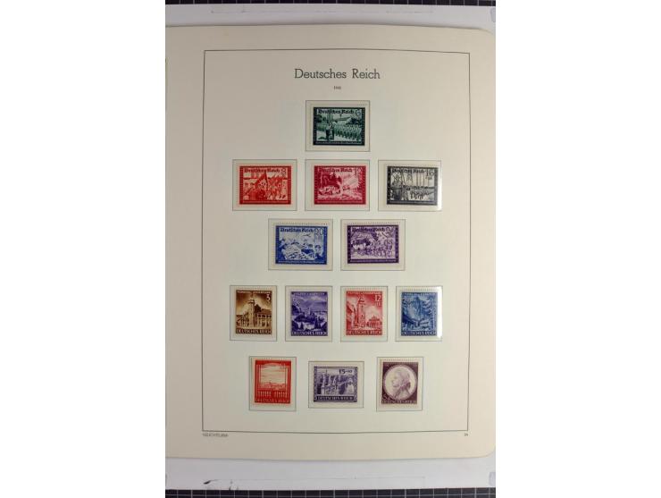 1933/45 postfrische Sammlung, einige wenige ungebraucht, in den Hauptnummern kpl. mit Chicagofahrt, allen Blocks und Dienst