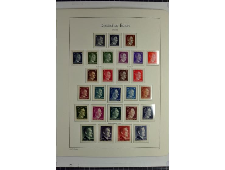 1933/45 postfrische Sammlung, einige wenige ungebraucht, in den Hauptnummern kpl. mit Chicagofahrt, allen Blocks und Dienst