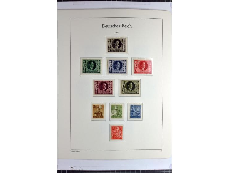 1933/45 postfrische Sammlung, einige wenige ungebraucht, in den Hauptnummern kpl. mit Chicagofahrt, allen Blocks und Dienst