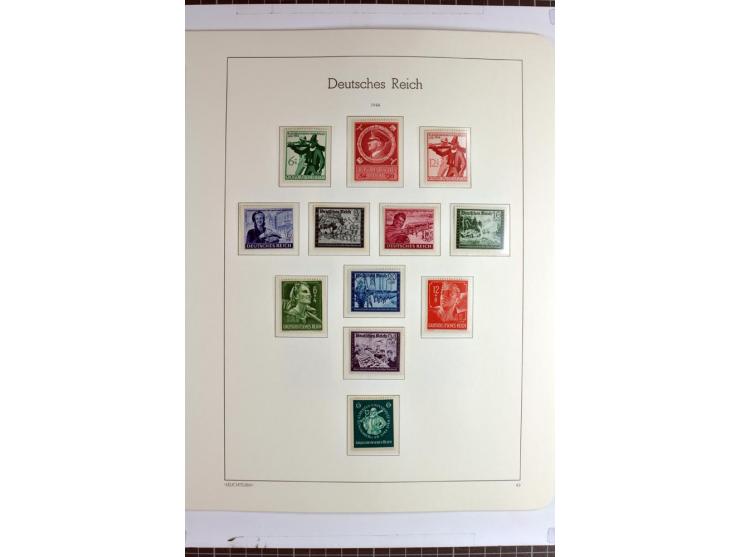 1933/45 postfrische Sammlung, einige wenige ungebraucht, in den Hauptnummern kpl. mit Chicagofahrt, allen Blocks und Dienst
