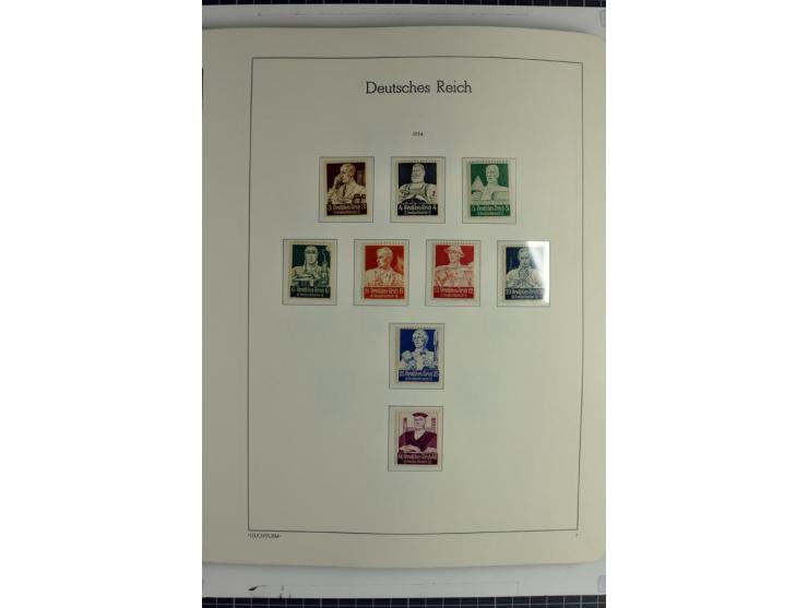 1933/45 postfrische Sammlung, einige wenige ungebraucht, in den Hauptnummern kpl. mit Chicagofahrt, allen Blocks und Dienst