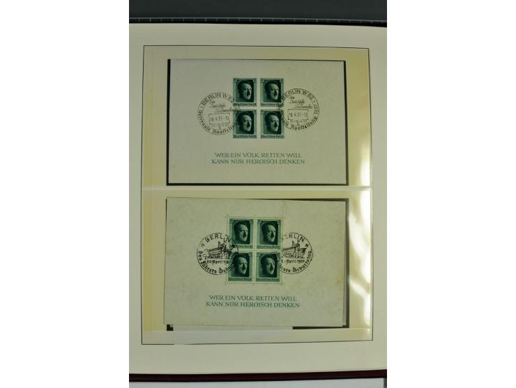 1933/45, in den Hauptnummern augenscheinlich kpl. ungebrauchte/postfrische und gestempelte (u.a. Chicagofahrt und Block 3) Sa