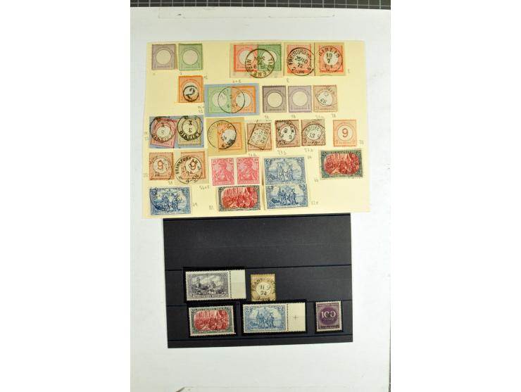 1872/1923, postfrische, meist ungebrauchte, ungestempelte kleine Partie nur besserer Werte, dabei schöner Brustschildteil