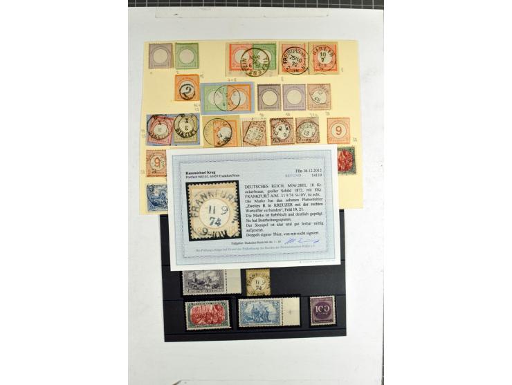 1872/1923, postfrische, meist ungebrauchte, ungestempelte kleine Partie nur besserer Werte, dabei schöner Brustschildteil