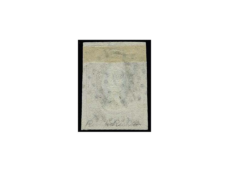 1858, 10 kop. brown/blue, good to wide margins, neatly cancelled with central dotted "9" TAUROGGEN, very fine, signed Richter