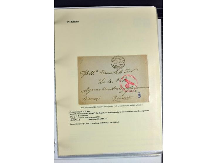 1940/1944, interessante Ausstellungs-Sammlung der Zensur-Dienststelle München mit über 50 Briefen und Karten, dabei viele ver