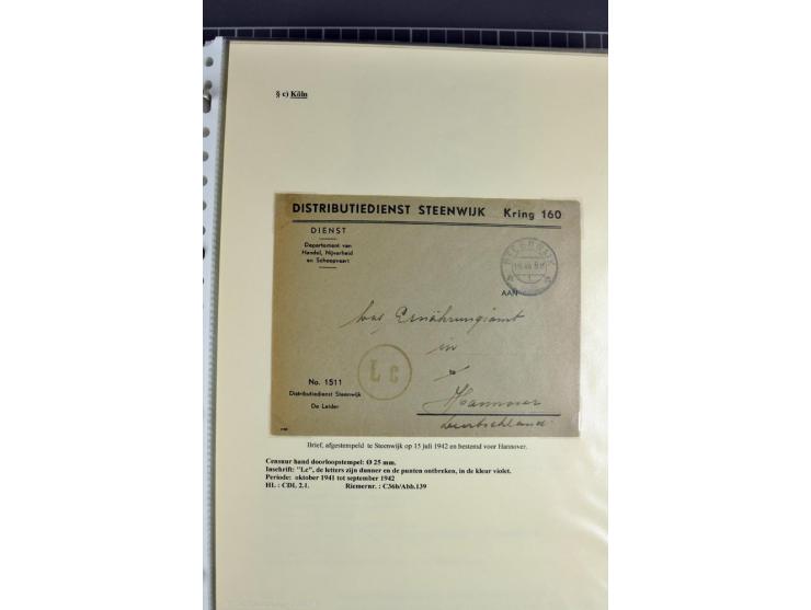 1940/1944, interessante Ausstellungs-Sammlung der Zensur-Dienststelle KÖLN mit fast 90 Briefen und Karten, dabei viele versch