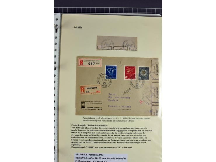 1940/1944, interessante Ausstellungs-Sammlung der Zensur-Dienststelle KÖLN mit fast 90 Briefen und Karten, dabei viele versch