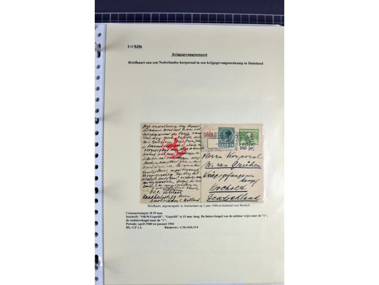 1940/1944, interessante Ausstellungs-Sammlung der Zensur-Dienststelle KÖLN mit fast 90 Briefen und Karten, dabei viele versch