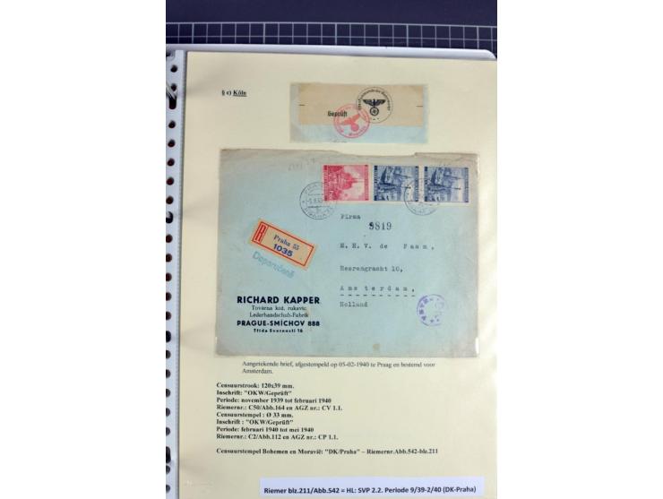 1940/1944, interessante Ausstellungs-Sammlung der Zensur-Dienststelle KÖLN mit fast 90 Briefen und Karten, dabei viele versch