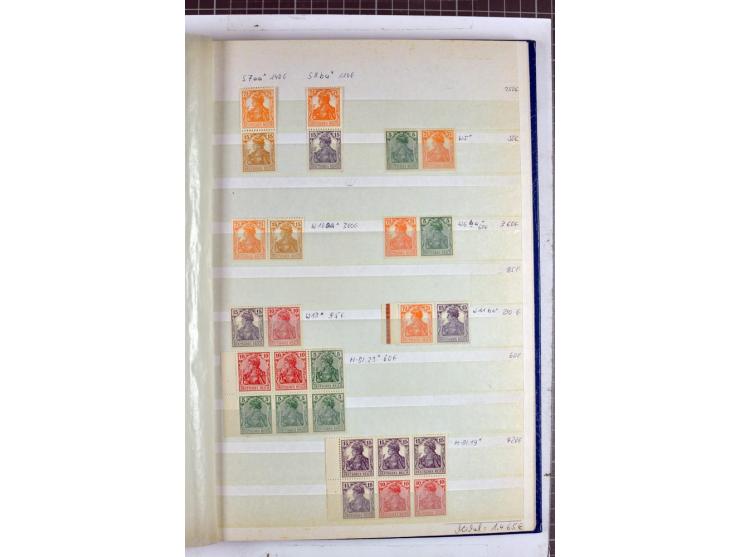 1912/32,  ungebrauchte und postfrische Zusammendruck-Sammlung Germania bis Weimar mit einigen besseren Ausgaben und Heftchenb