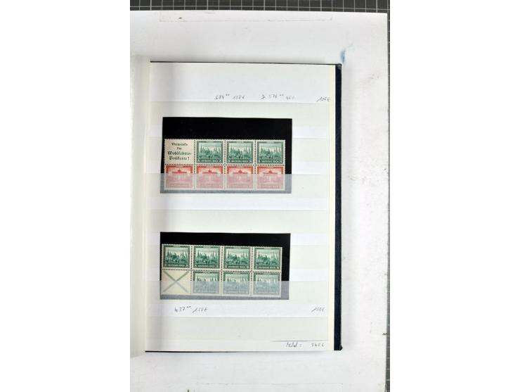 1912/32,  ungebrauchte und postfrische Zusammendruck-Sammlung Germania bis Weimar mit einigen besseren Ausgaben und Heftchenb
