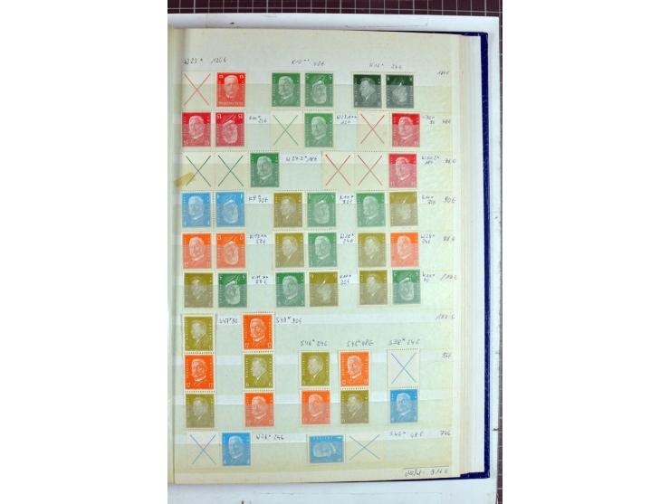 1912/32,  ungebrauchte und postfrische Zusammendruck-Sammlung Germania bis Weimar mit einigen besseren Ausgaben und Heftchenb