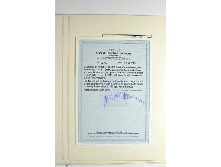 1886/1901, hochwertige Sammlung der Vorläufer-Ausgaben inkl. Petschili mit besseren Marken, Farben, Einheiten, schönen Briefs