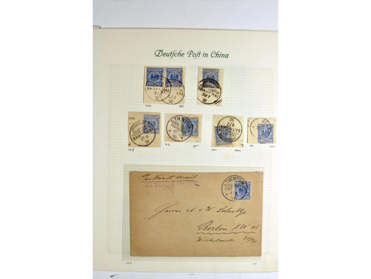 1886/1901, hochwertige Sammlung der Vorläufer-Ausgaben inkl. Petschili mit besseren Marken, Farben, Einheiten, schönen Briefs