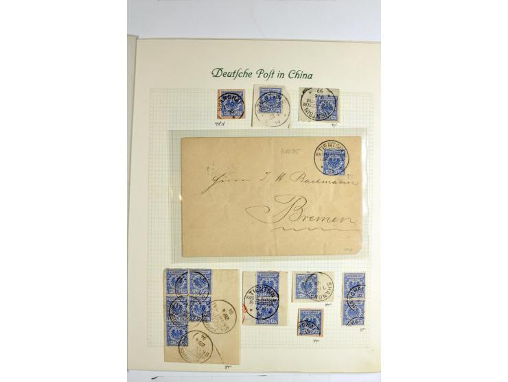 1886/1901, hochwertige Sammlung der Vorläufer-Ausgaben inkl. Petschili mit besseren Marken, Farben, Einheiten, schönen Briefs