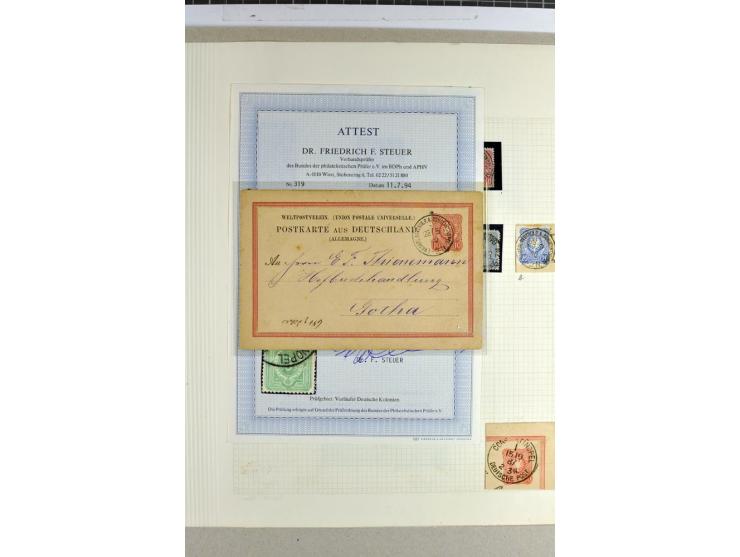1870/1890, interessante Sammlung der Vorläufer-Ausgaben ab NDP mit besseren Werten, Farben, Paaren, schönen Briefstücken und 