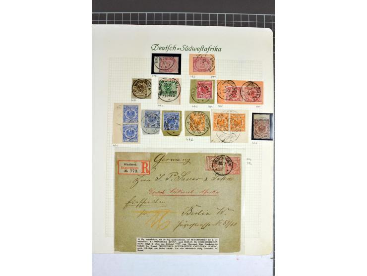 1891/1902, kleine Sammlung der Vorläufer- und Mitläufer-Ausgaben mit einigen besseren Werten, schönen Briefstücken und 2 R-Br