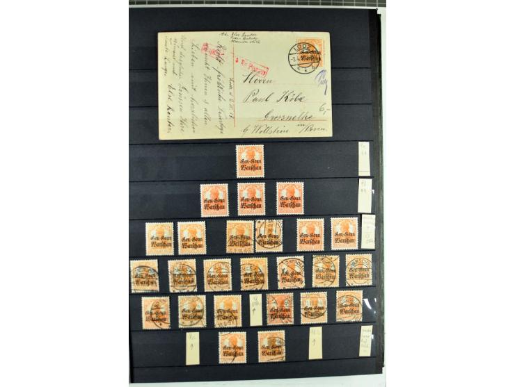 1914/1918, umfangreicher, oft postfrischer und gestempelter Bestand aller Gebiete mit etlichen besseren und kpl. Ausgaben, Fa