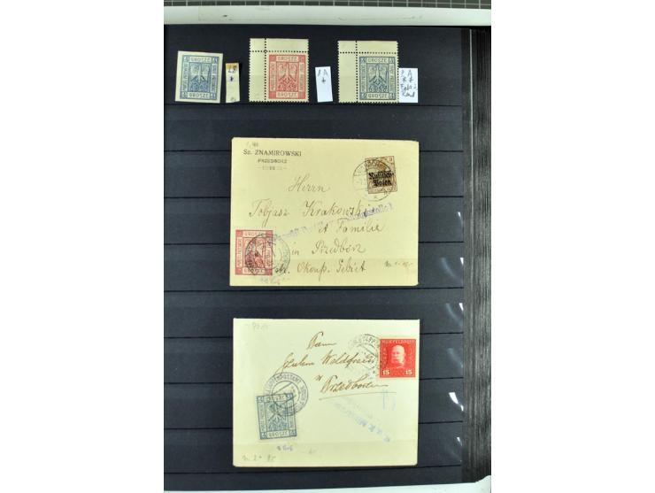 1914/1918, umfangreicher, oft postfrischer und gestempelter Bestand aller Gebiete mit etlichen besseren und kpl. Ausgaben, Fa