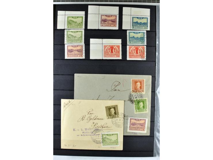 1914/1918, umfangreicher, oft postfrischer und gestempelter Bestand aller Gebiete mit etlichen besseren und kpl. Ausgaben, Fa